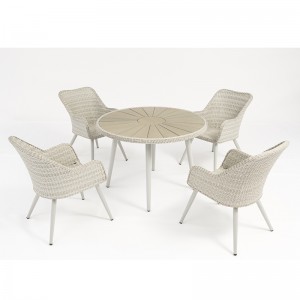 rottingmöbler i aluminiumrottingmöbler med 4 stolar